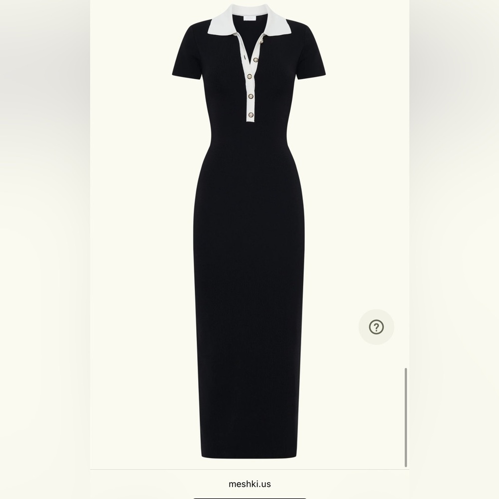 Meshki Jessamine Contrast Maxi Dress - Black